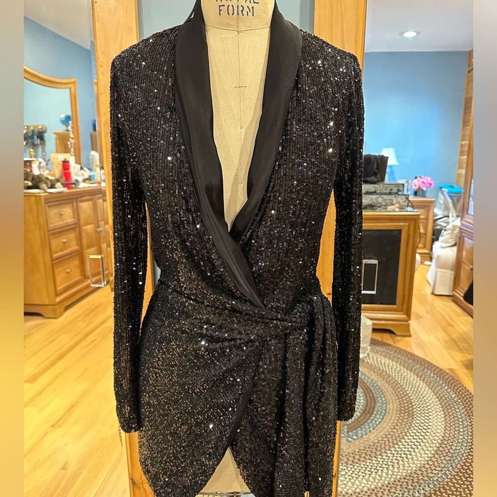 Black sequins blazer holiday dress!